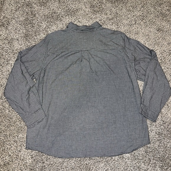 Casey & Max Vintage Christmas Shirt Embroidered Black White Houndstooth XL - Picture 2 of 4